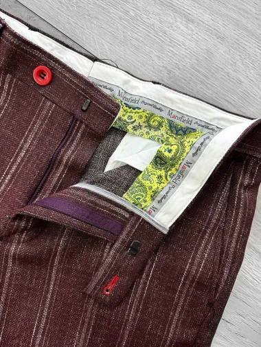 Pantaloni barbati eleganti grena B1801 39-1